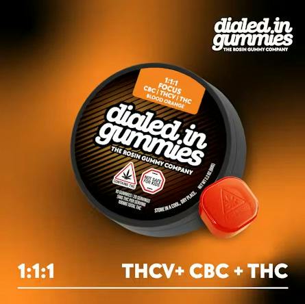 Blood Orange 'Focus' Gummies - 1:1:1 THC:CBC:THCV - 100mg THC - 20 pack