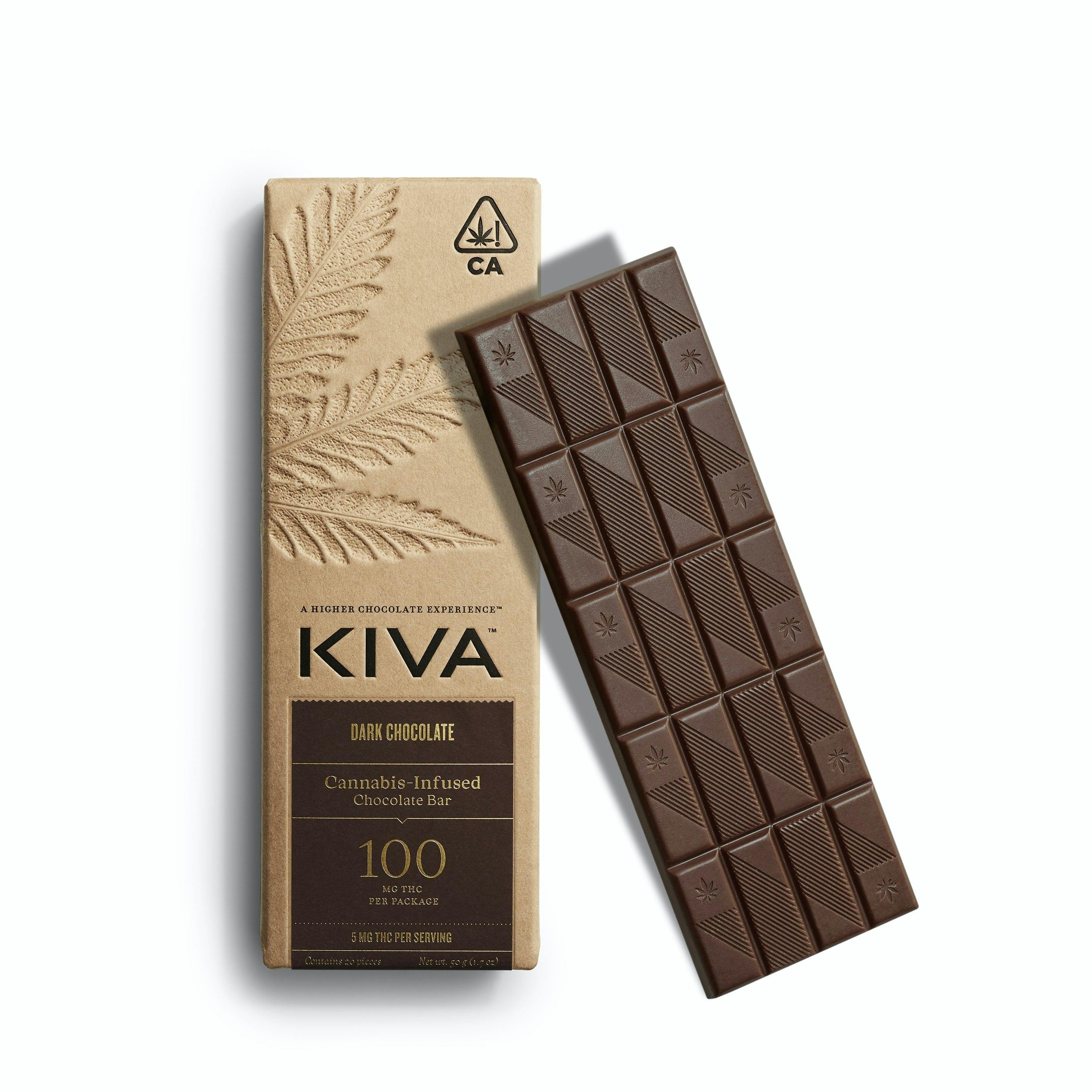 Dark Chocolate Bar (Hash Infused) - 100mg THC - 20 Servings