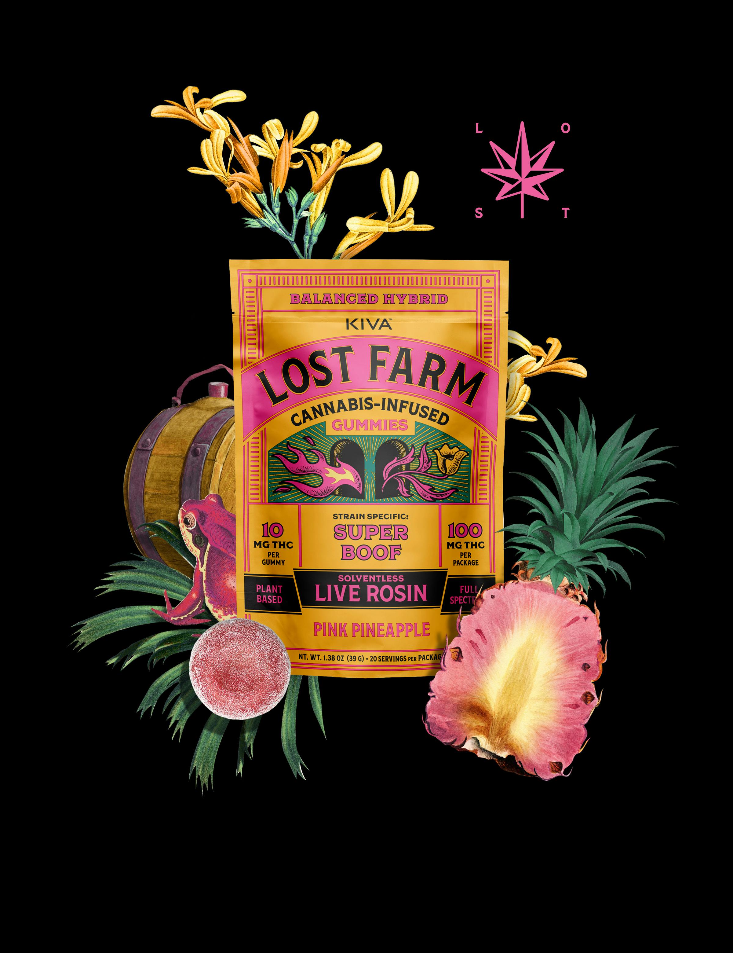Pink Pineapple Live Rosin Gummies - Super Boof Rosin - 100mg THC - 20 pack