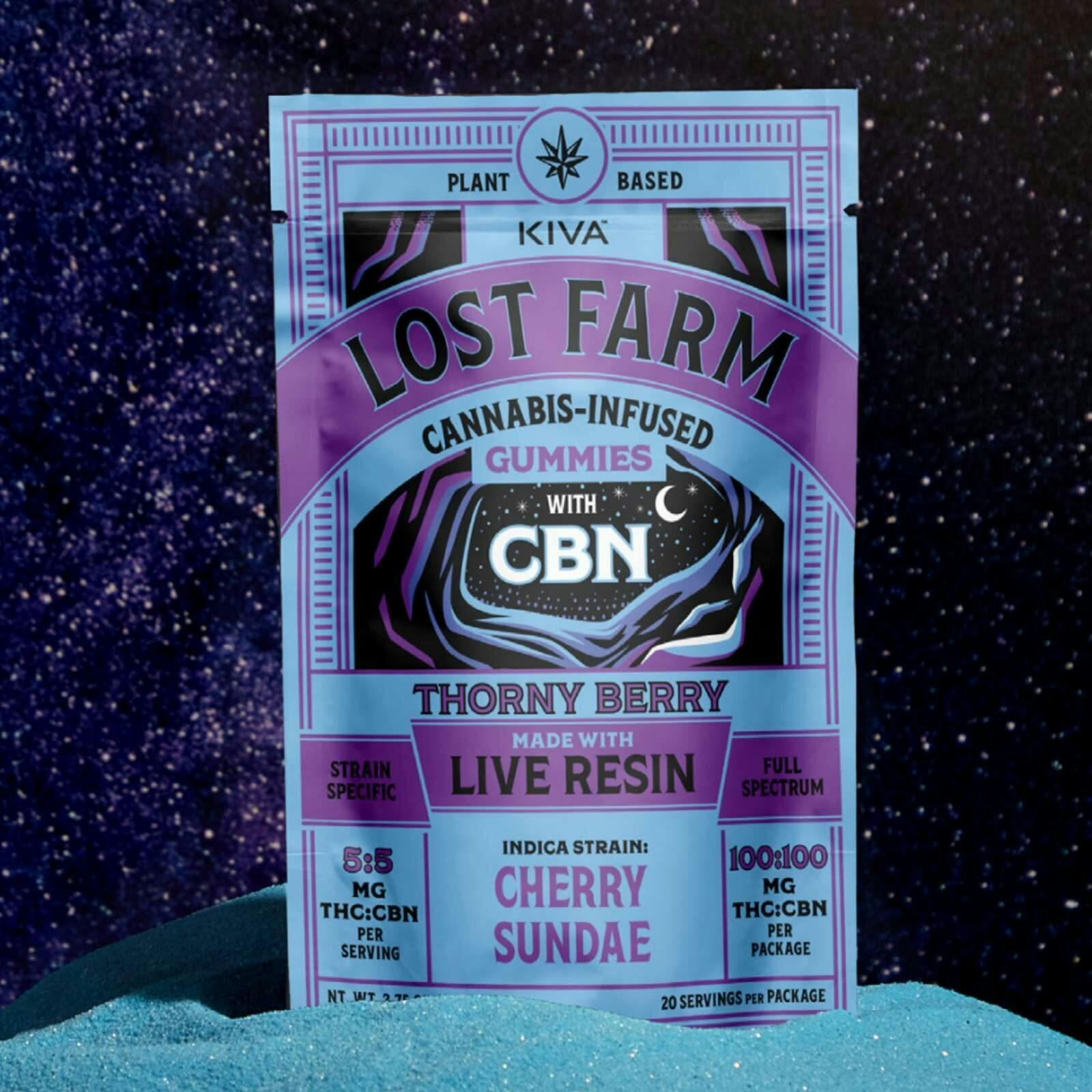 Thorny Berry Gummies (Cherry Sundae Live Resin) - 1:1 THC:CBN - 100mg THC - 10 pack