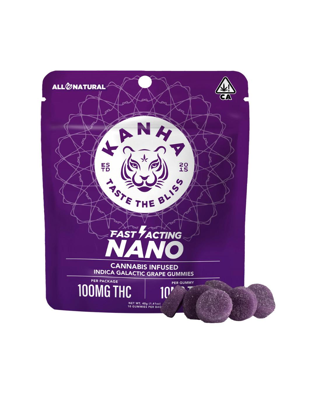 Galactic Grape Nano Gummies - 100mg - 20 Servings cannabis product