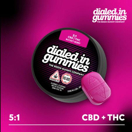 Rocket Berry 'Innovation' Gummies - 1:5 THC:CBD - 100mg THC - 10 pack
