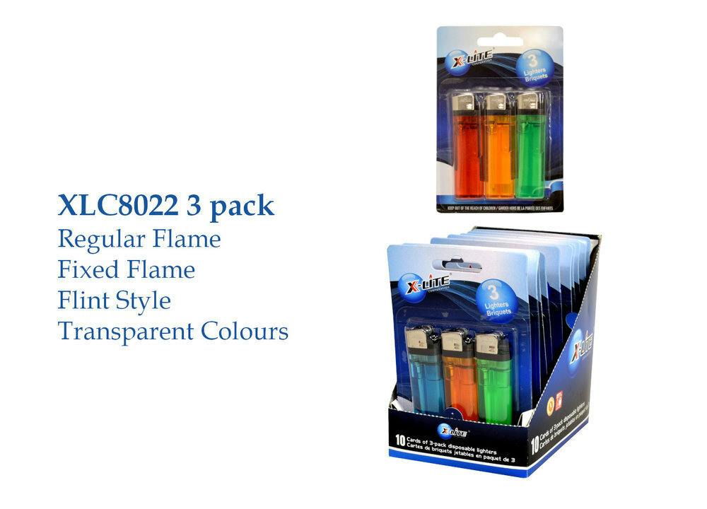 X-LITE 3-PC DISPOSABLE CLEAR FLINT
