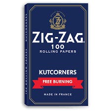 Zig Zag - Single Wide Kutcorners Blue Free Burn Rolling Paper (100 sheets/pack)