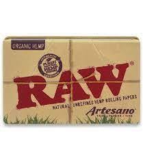 RAW - 1 1/4" Artesano Organic Hemp Rolling Papers w/ tips (50 sheets/pack)