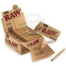 RAW - King Size Artesano Classic Rolling Papers w/ tray, papers, tips (32 sheets/pack)
