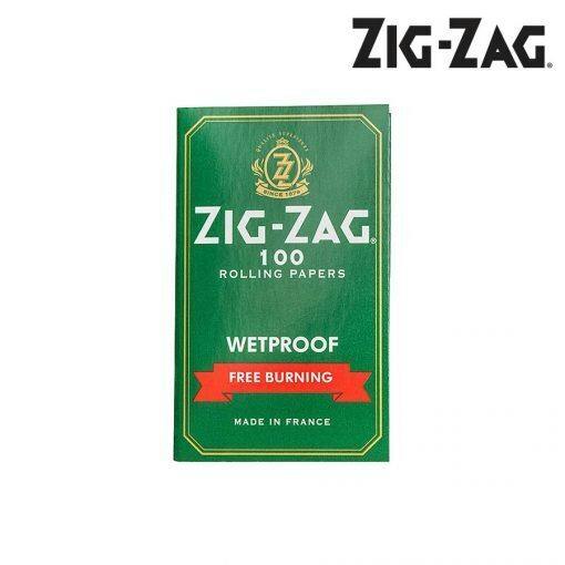 ZIG ZAG - Single Wide Kutconers Green Wetproof Rolling Papers (100 sheets/pack)