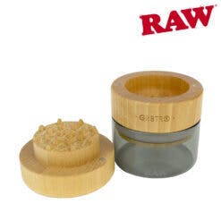 Raw - 2.5" Wood Top Grinder w/ Black Jar Body
