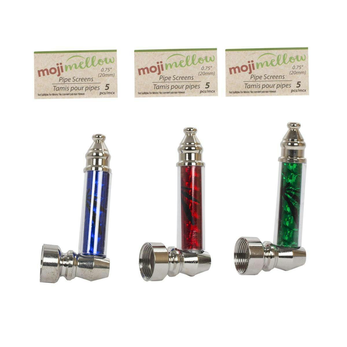 Moji Mellow - Metal Pipe w/ screen refills**