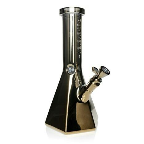 Red Eye Tek - 12" Metallic Terminator FinishHex Base Beaker Tube (Cosmic Gold)
