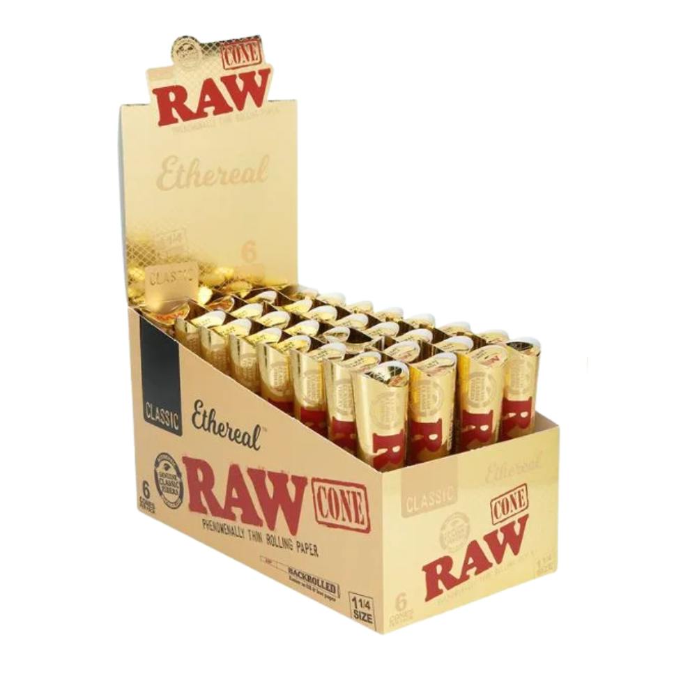 Raw - Ethereal 1 1/4" Pre-rolled Cones (6pc)