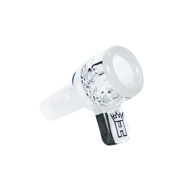 Hoss Glass - 19mm Screen Bowl with Color Accents (White)