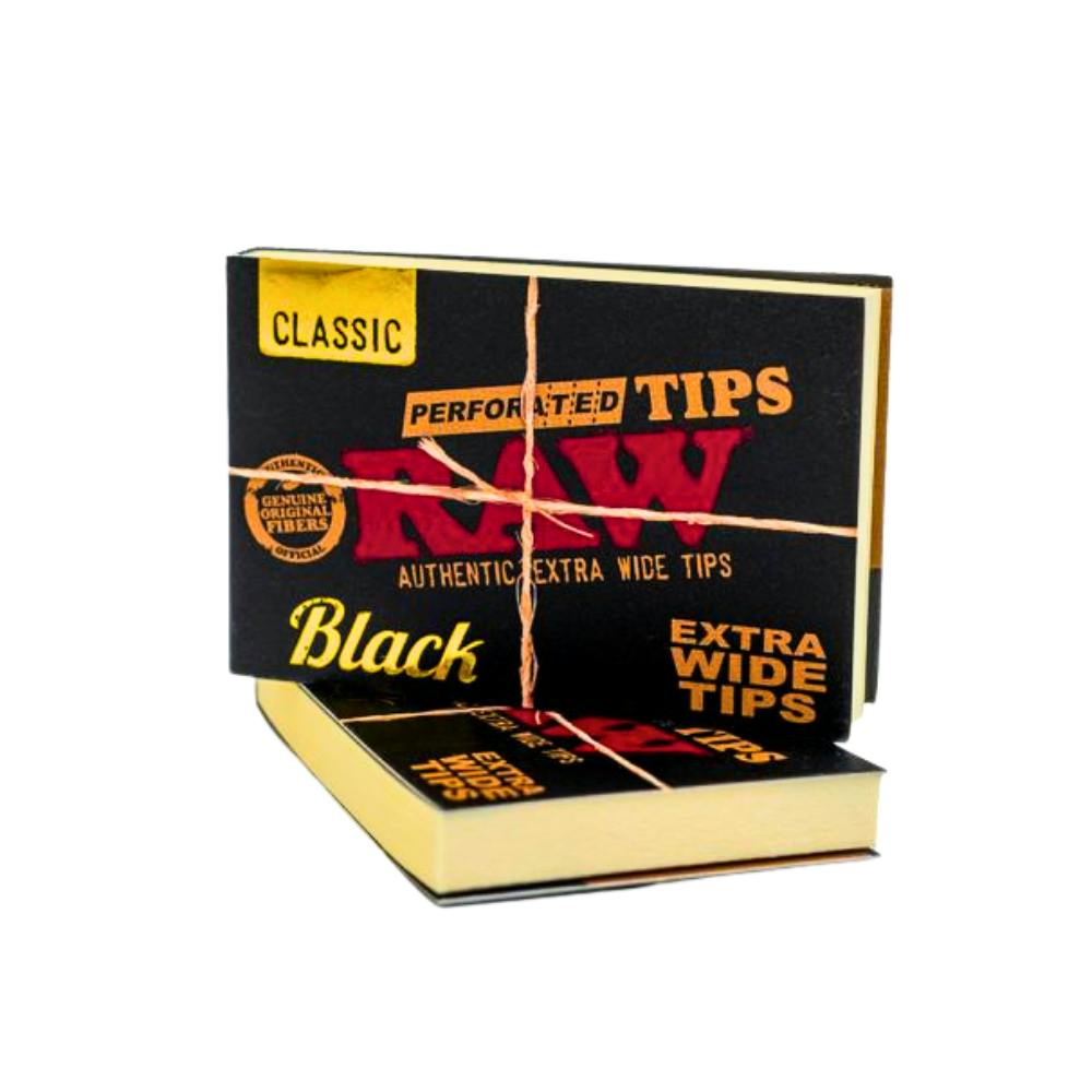 Raw - Black Perforated Extra Wide Tips