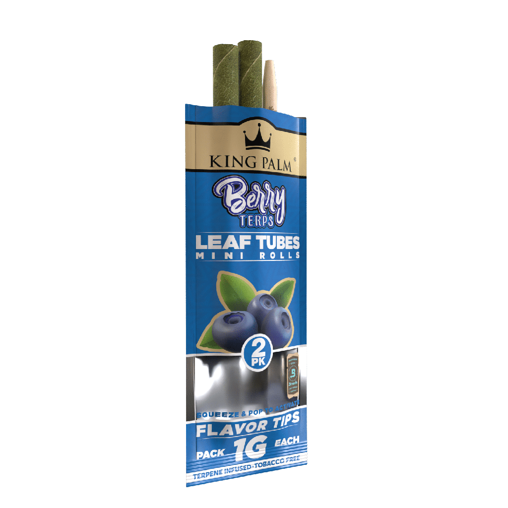 King Palm - Berry Terp Leaf Tube Mini Rolls (2pk)