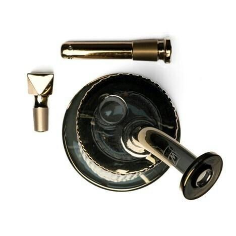 Jane West 7.5" Gold Twenties Collection Bubbler