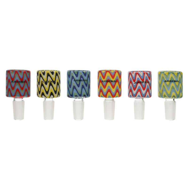 14mm Arsenal Zig-Zag Marble Glass Bowl