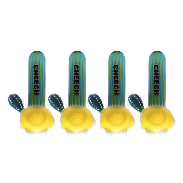 4.5" Cheech Cactus Glass Hand Pipe