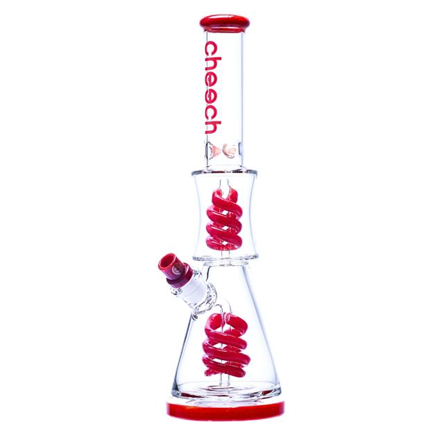 17" Cheech Spiral Coil Perc Beaker (red)