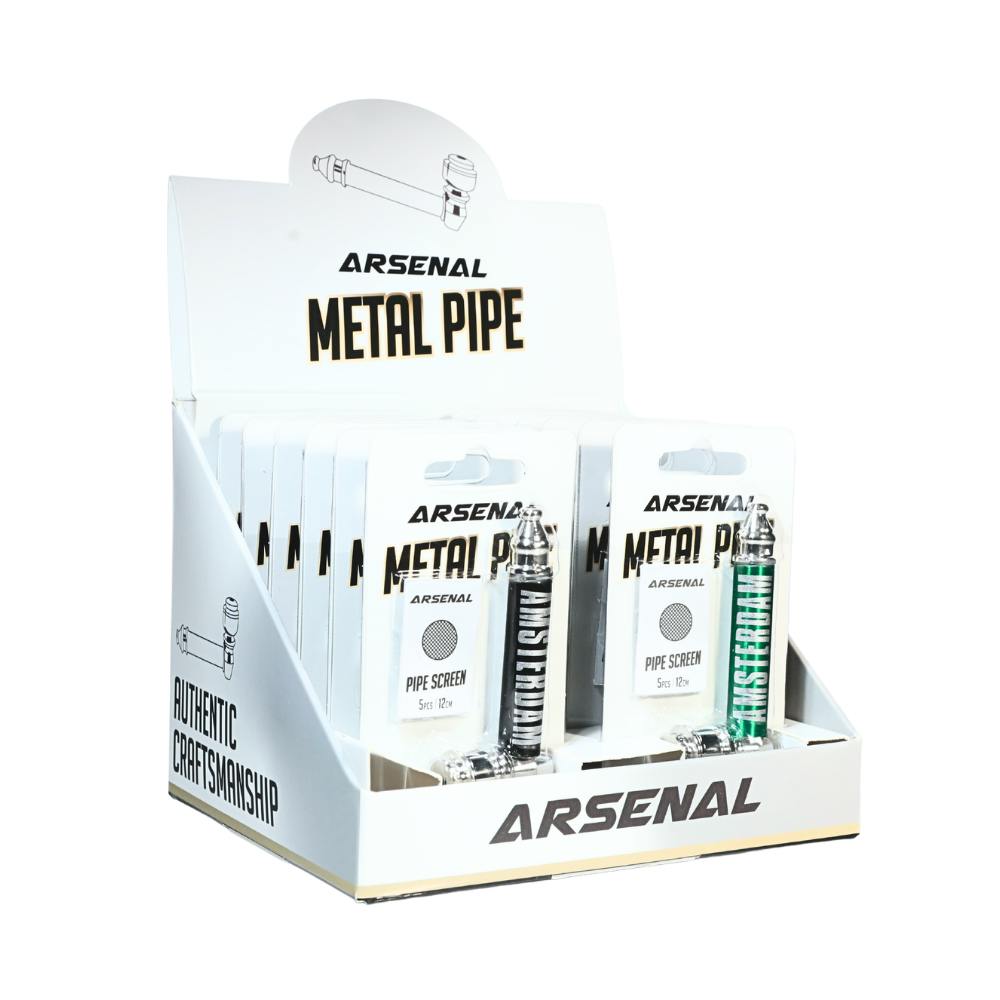 Arsenal - High Grade Amsterdam Large Metal Hand Pipe w/ Screens