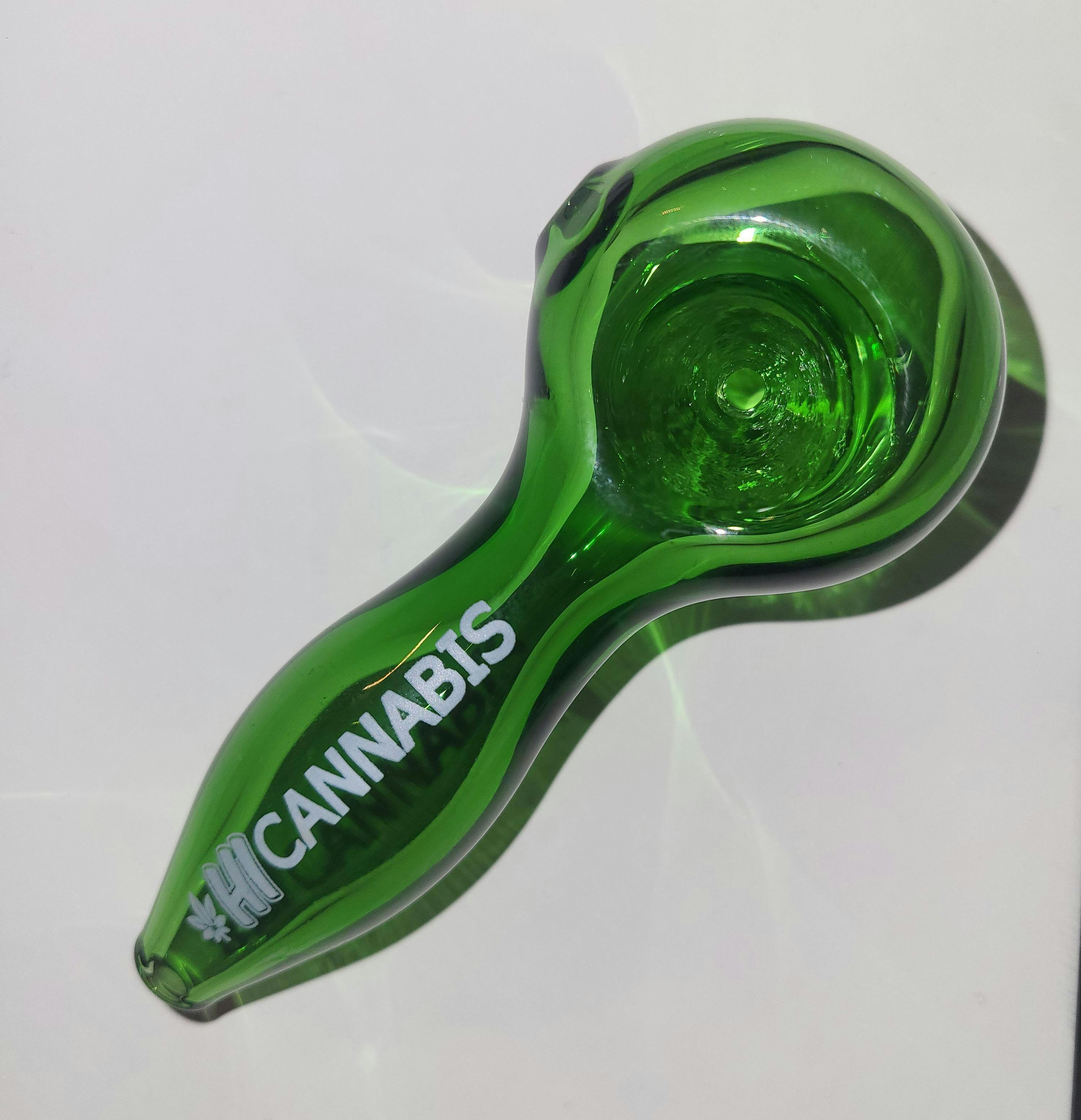 4" Hi Cannabis Glass Pipe (Green)