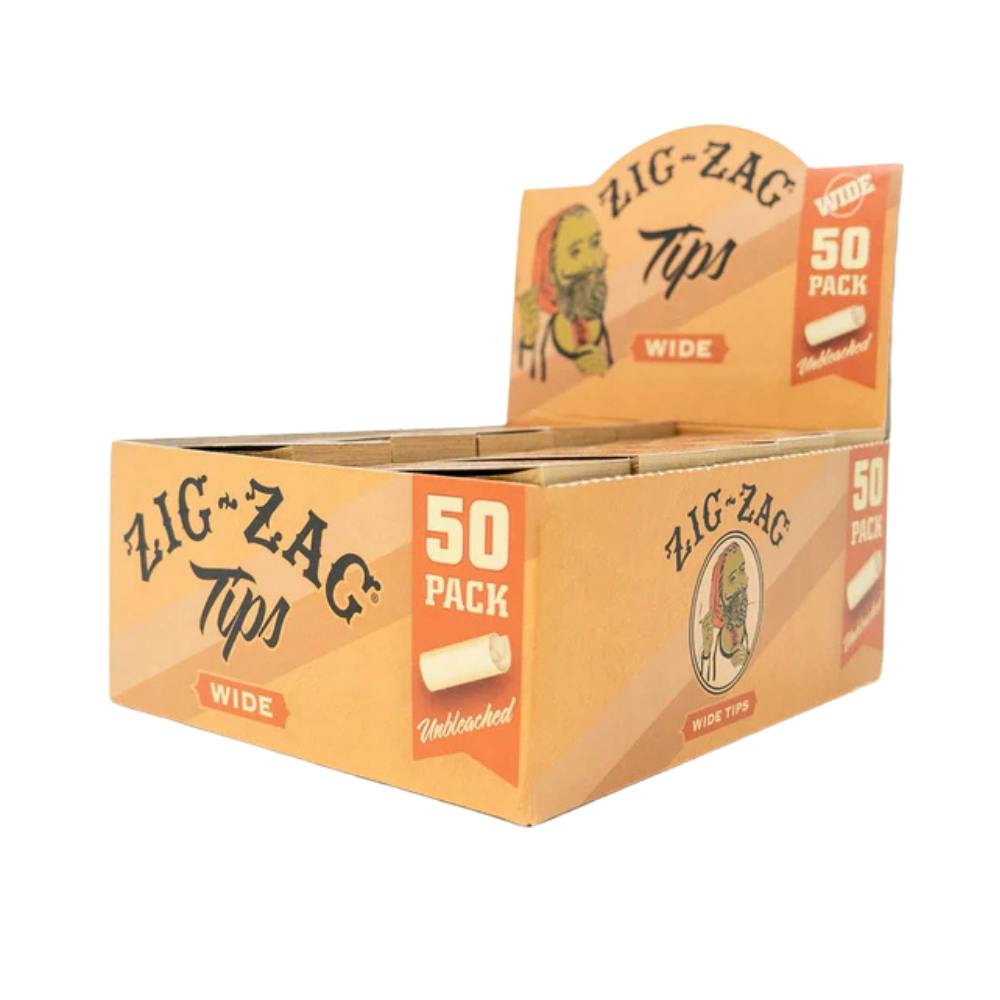 Zig Zag Original Unbleached Wide Rolling Tips (50ct)