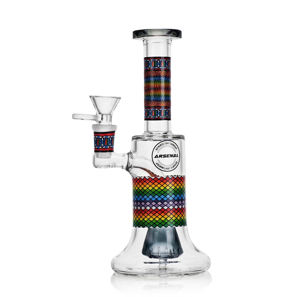 7.6" Arsenal Rainbow Matrix Perc Bong (Black)