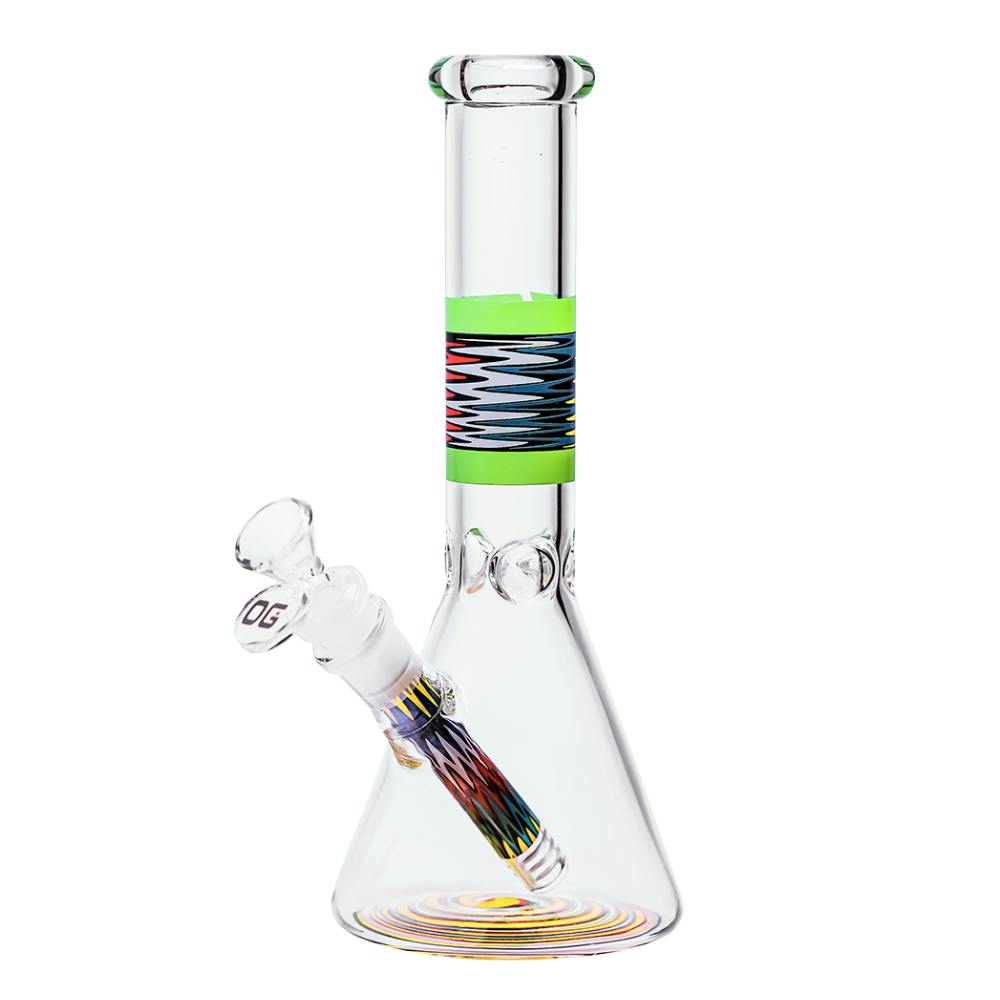 10" 5mm OG Original Woven Band Beaker Bong (Design B)