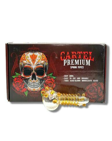 5" Cartel Crystal Swirl Spoon Pipe