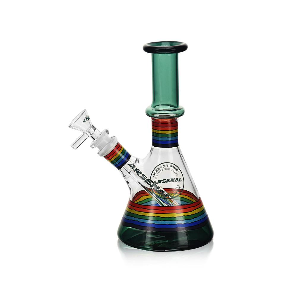 7" Arsenal Colour Cascade Glass Bong (Teal)