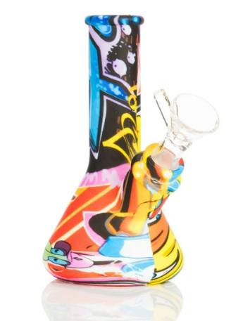LIT® Silicone - 5" Graffiti Water Pipe