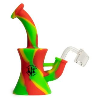 LIT® Silicone - 6.5" Concentrate Bubbler (Rasta)