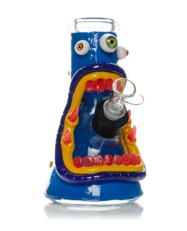 West Coast Gifts - 8" 7mm Thick Three-Eyed Monster Water Pipe