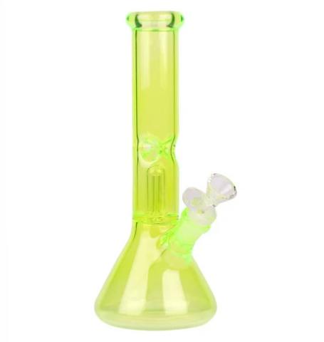 10" Day Glow Beaker Bong w/ Dome perc (Neon)