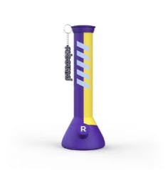 Rebound - 14" Silicone Beaker Bong (Purple and Yellow)