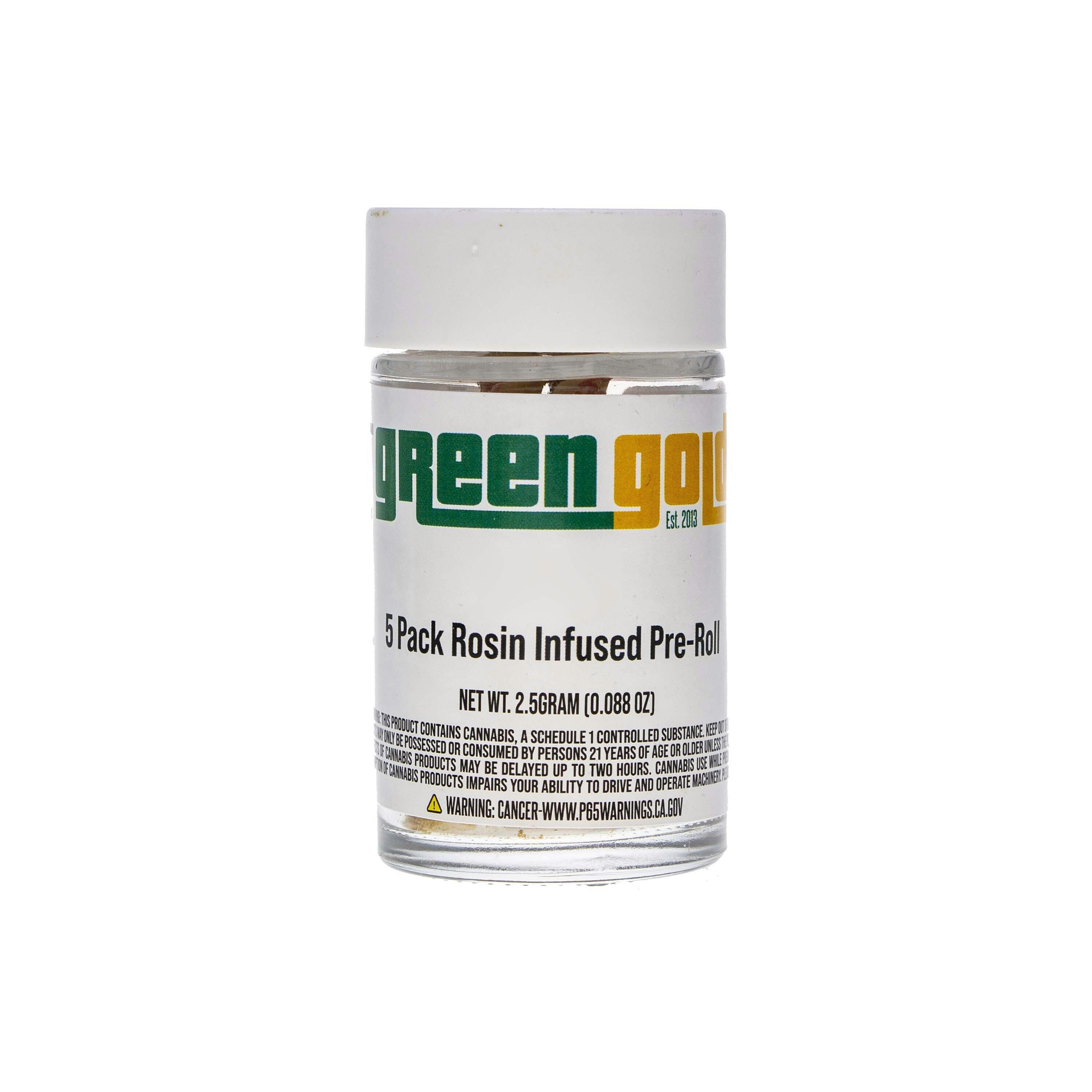 Green Gold — Indica Rosin Infused Pre-roll Pack