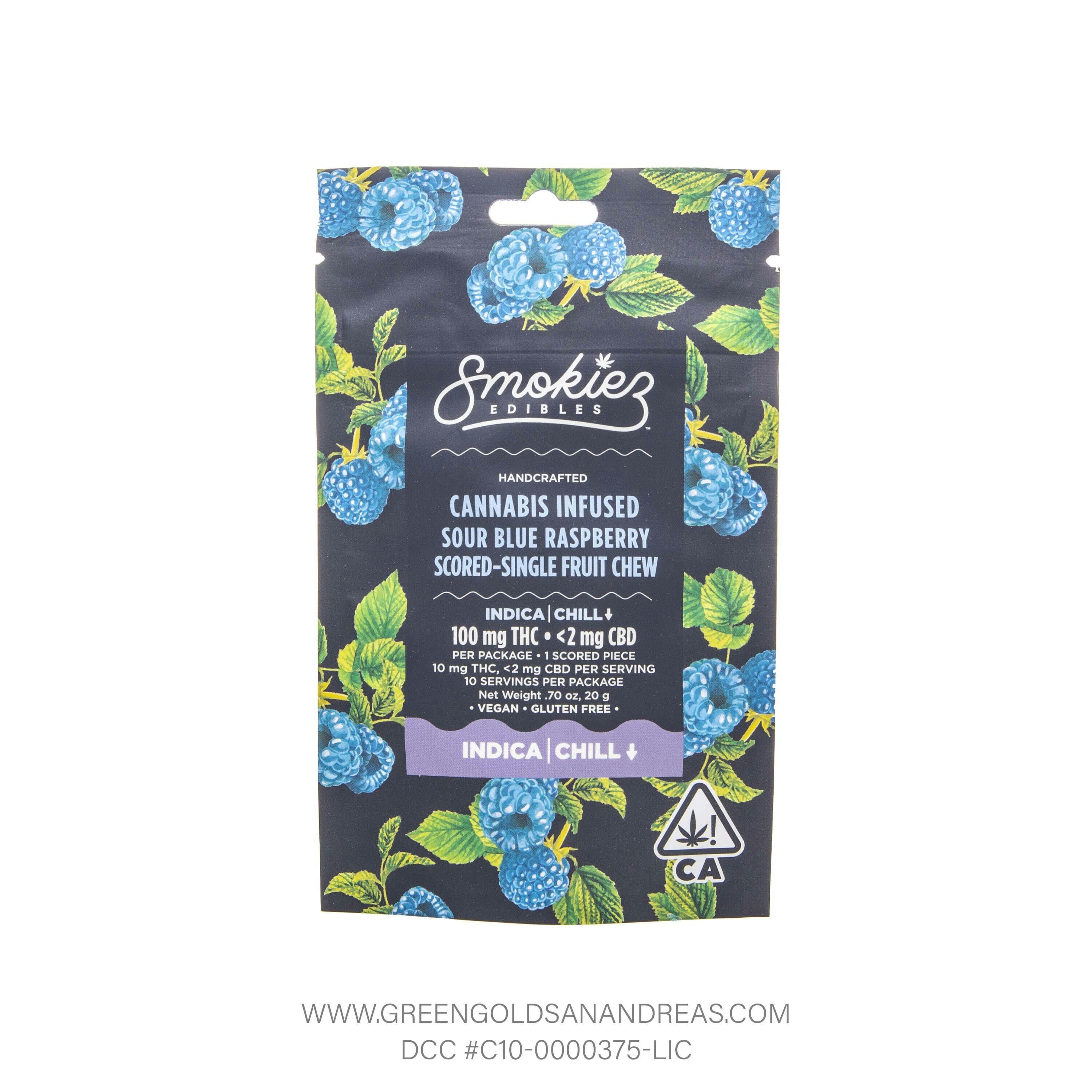 Smokiez — Single Sour Blue Raspberry Fruit Chews