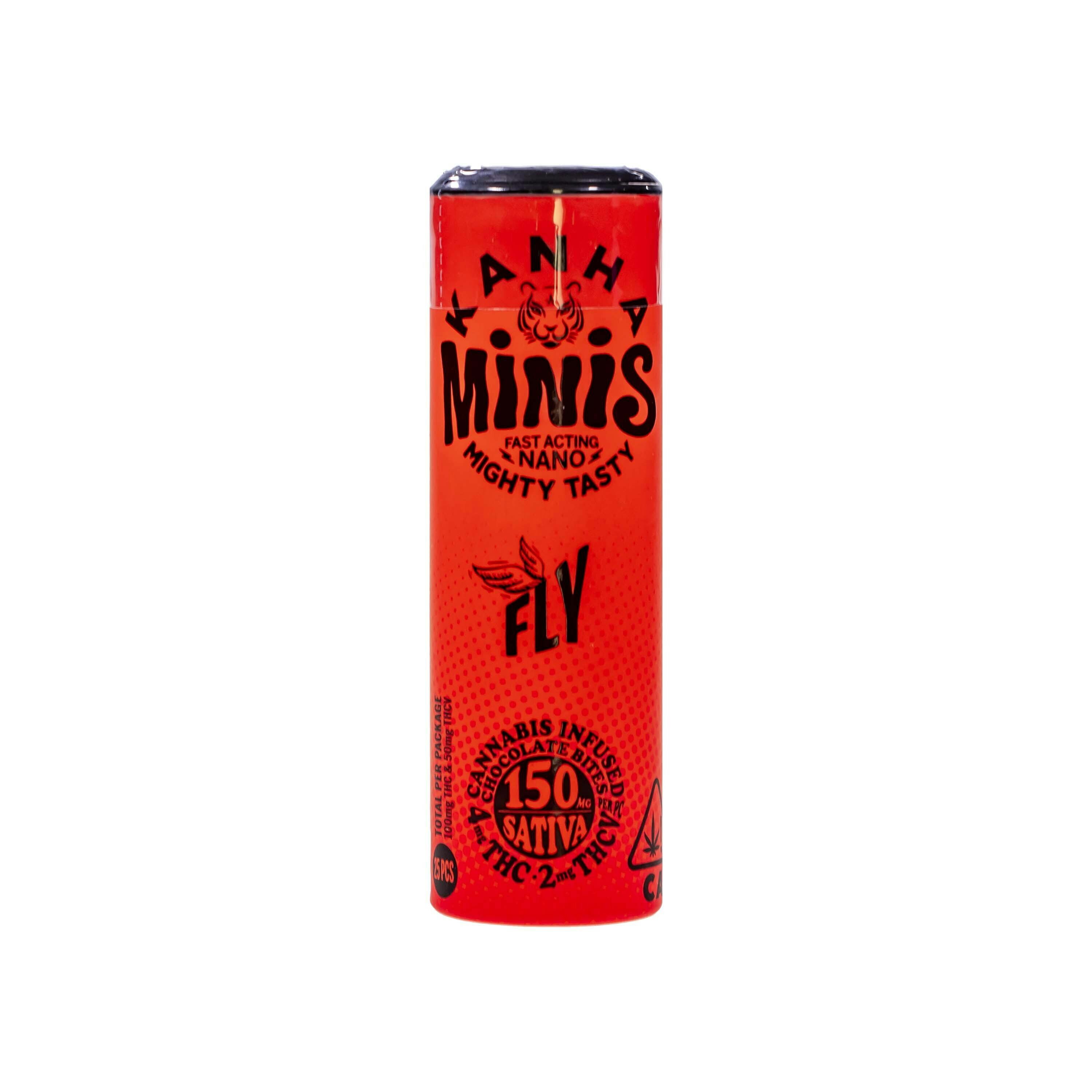 KANHA: Fly Nano Sativa Mini Chocolate Bites (2:1 THC:THCV - 150mg Total)