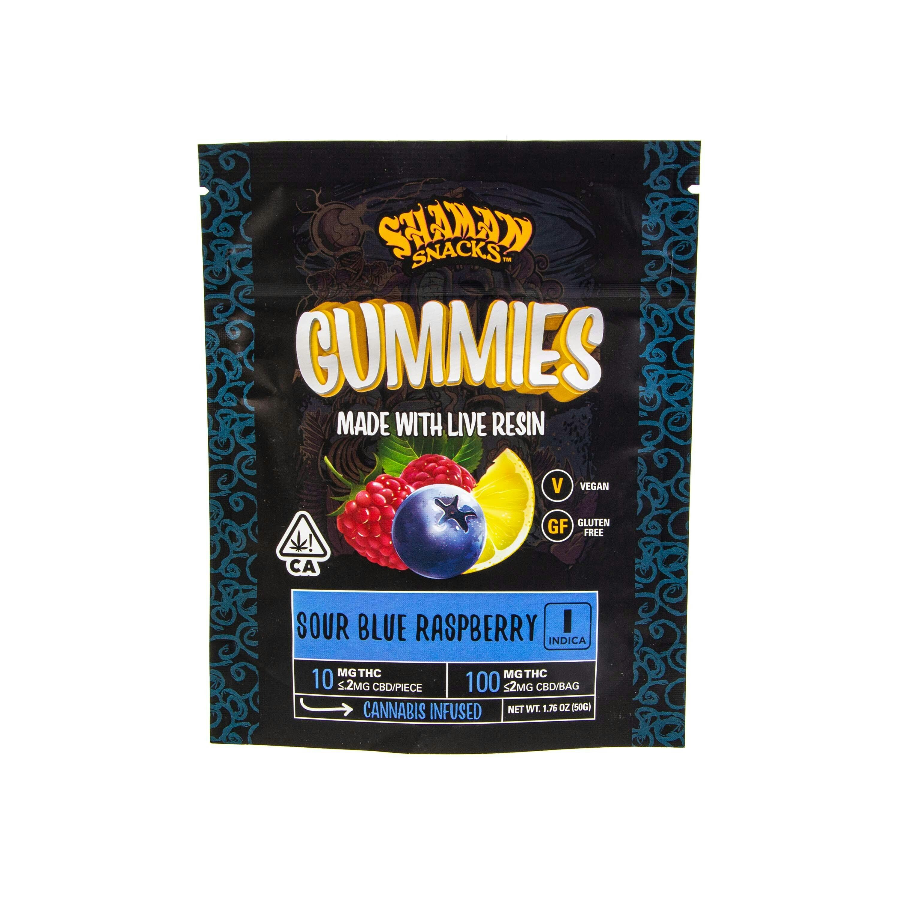Shaman Snacks: Sour Blue Raspberry