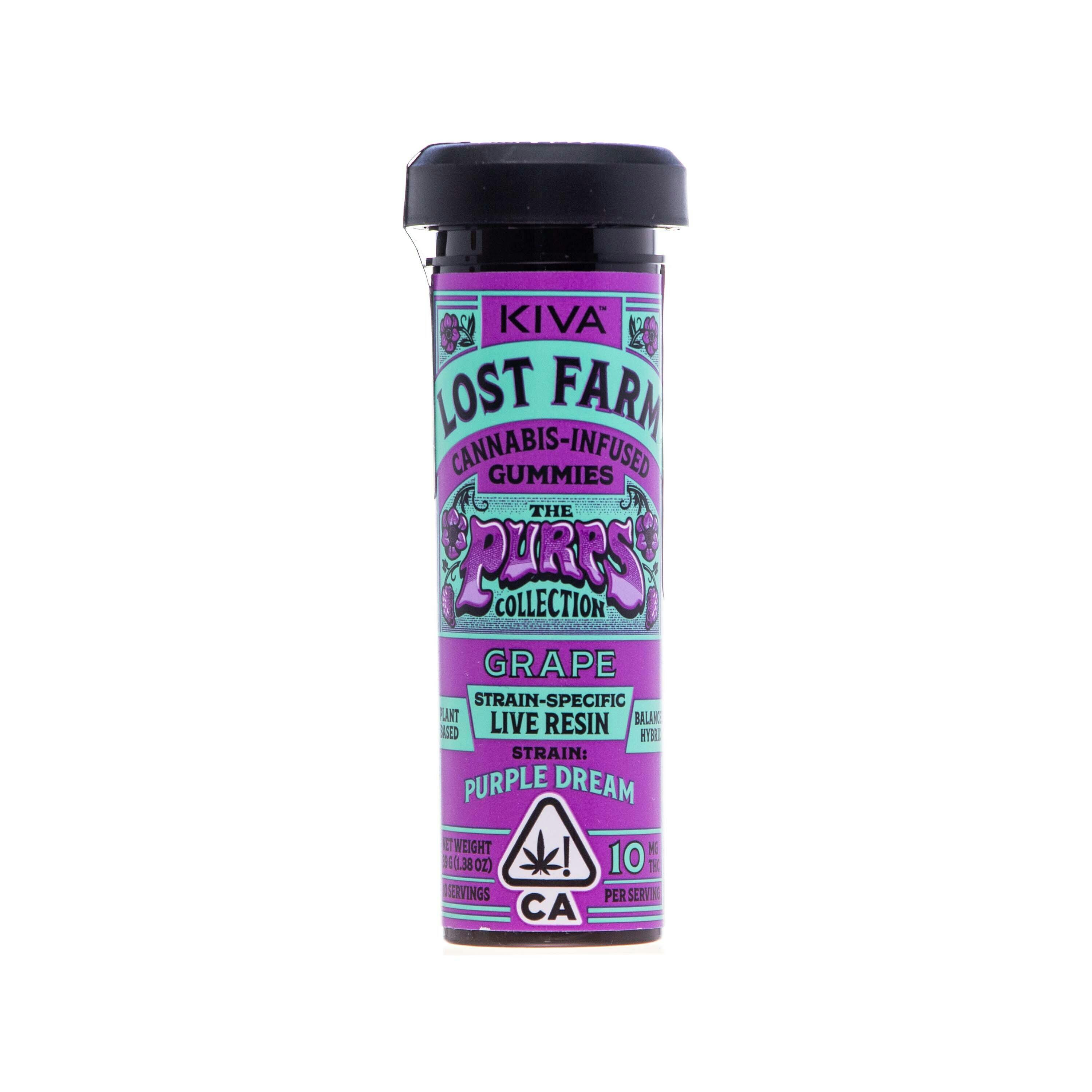 Lost Farm | Grape x Purple Dream Live Resin Gummies (100mg THC)
