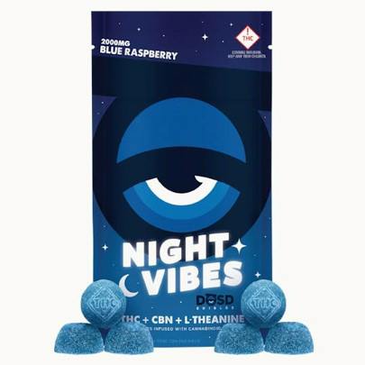 NIGHT VIBES - Blue Raspberry CBN + L-Theanine - 2000mg
