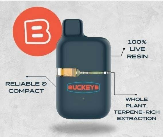 Buckeye Relief | Upside-Down Rancher | 1g Live Resin Disposable Dank Tank