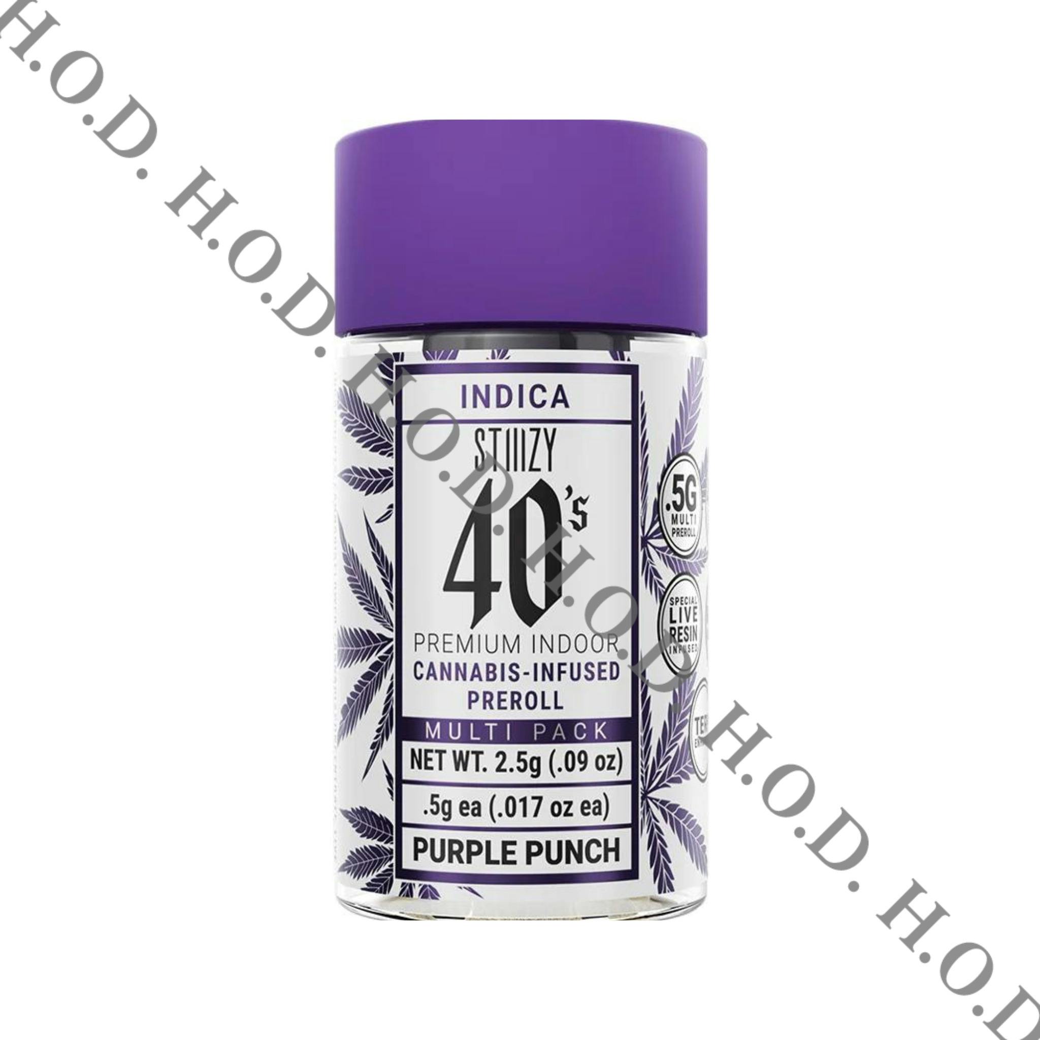 Stiiizy 40's Purple Punch Infused Pre-Roll .5g 5 Pack