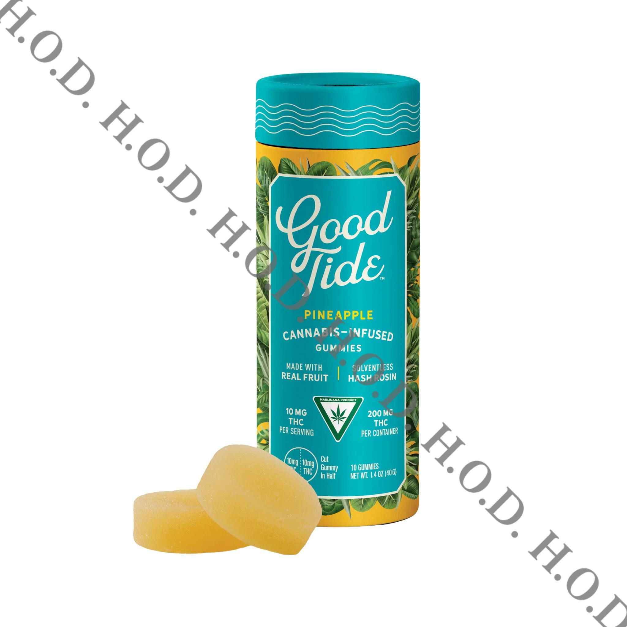 Good Tide Pineapple Solventless Hash Rosin Gummies