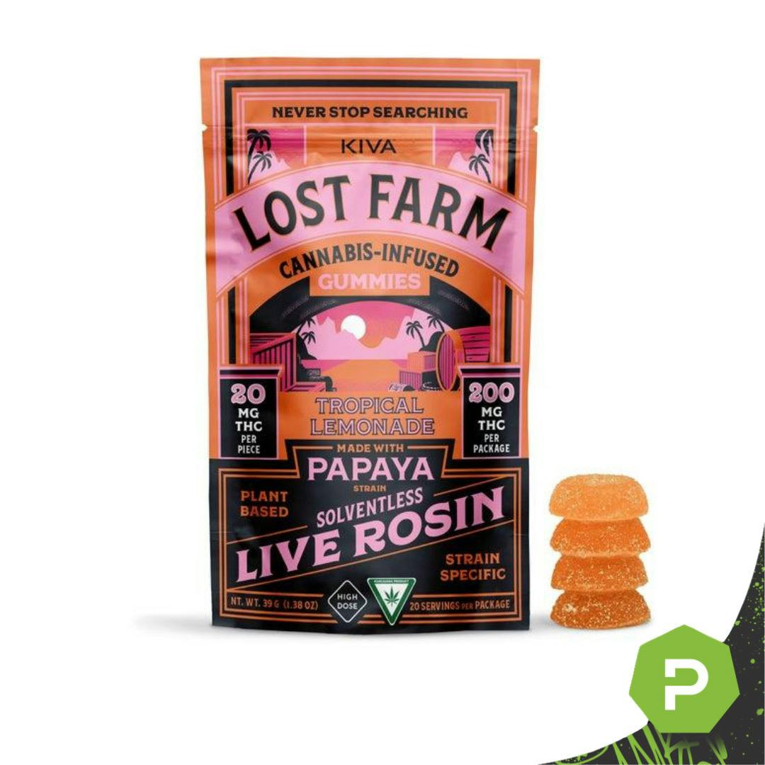 Lost Farm | 200mg Live Rosin Gummies | Tropical Lemonade