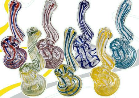 5" Striped Bubbler