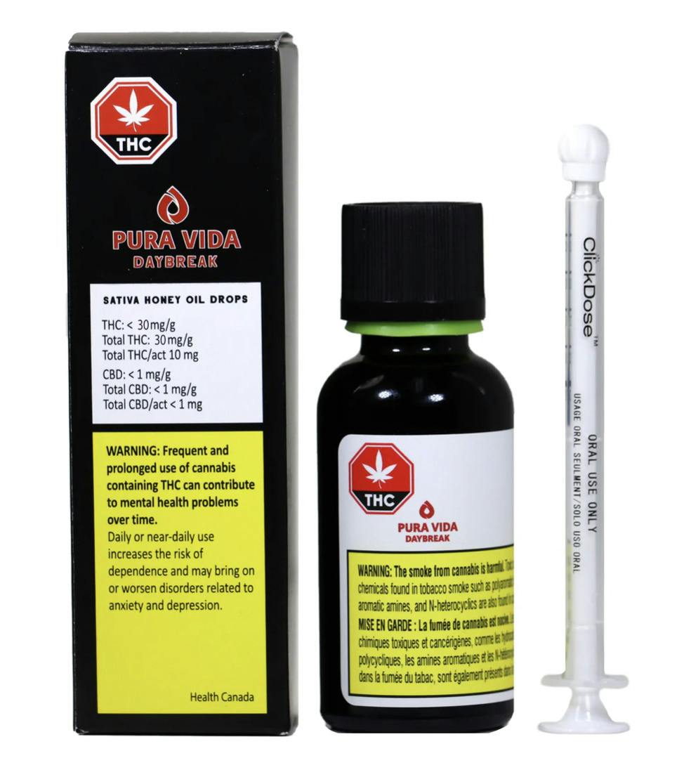 30ML | SATIVA DAYBREAK HONEY OIL DROPS KALI MIST EXTRA STRENGTH | PURA VIDA