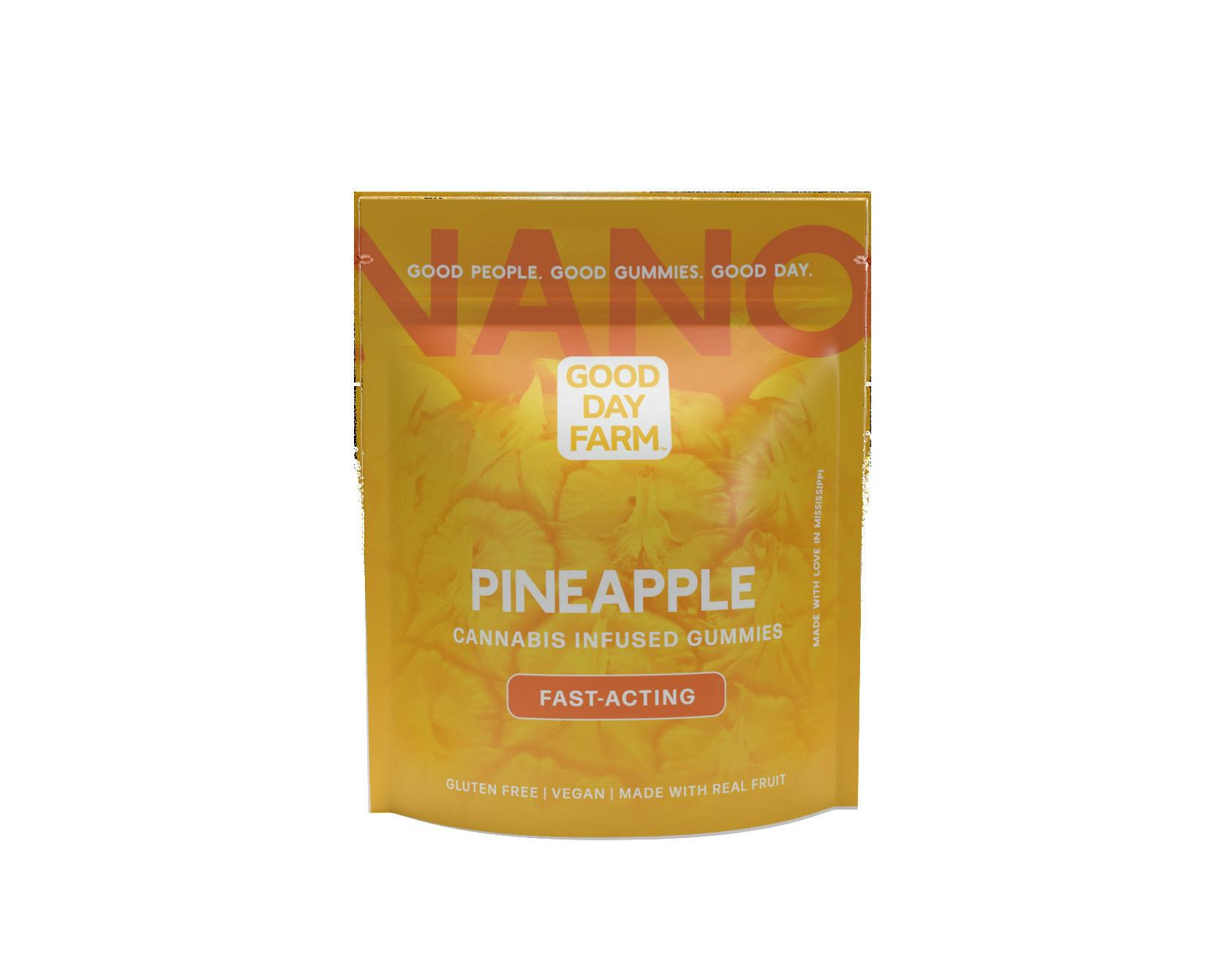 Good Day Farm - Pineapple - Nano Gummies 100mg - 10pk at ROOTDOWN