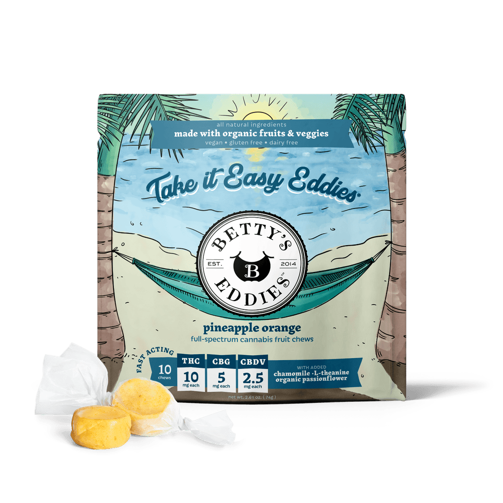 Betty's Eddies Pineapple Orange 1:2:4 CBDv:CBG:THC Soft Candy 100mg [10pk] Candy