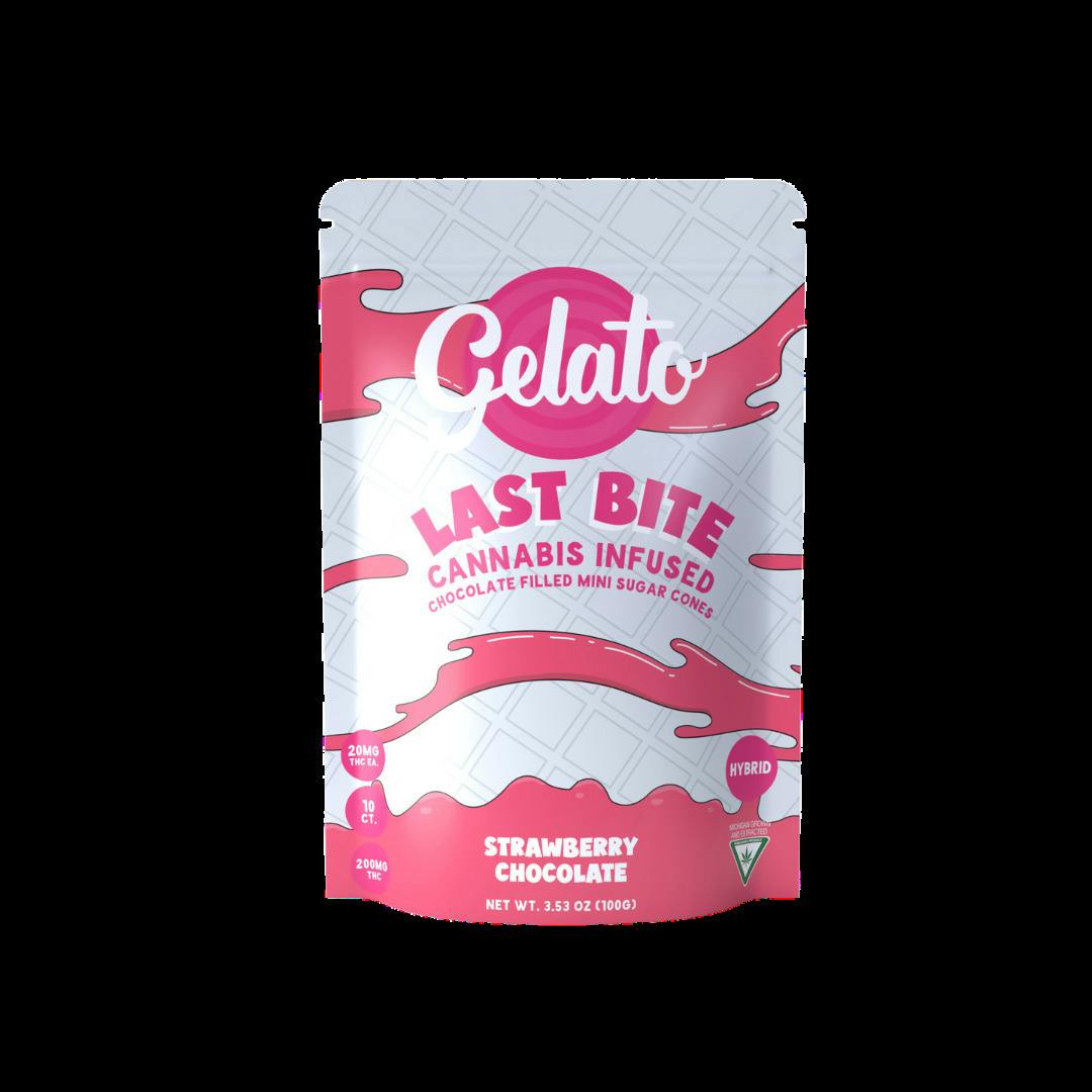 Gelato | Strawberry White Chocolate Mini Cones | 200mg | 10pk | 20mg