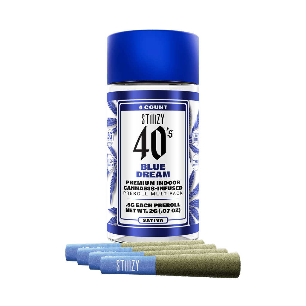 STIIIZY 40's Blue Dream Infused Pre-Roll Pack 0.5g ea | 4-Pack